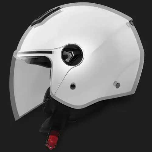 Capacete de Mota Aberto CMS D-JET PLIAN Nardo Grey T-L